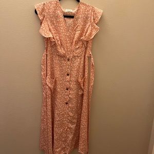 Pink floral dress